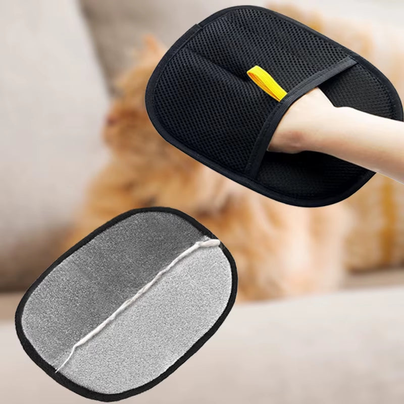 Pet Hair Removal Gloves, Double-Sided Bristles, Essential for Household Use, Multifunctional Gloves for Carpets, Sofas, and Clot